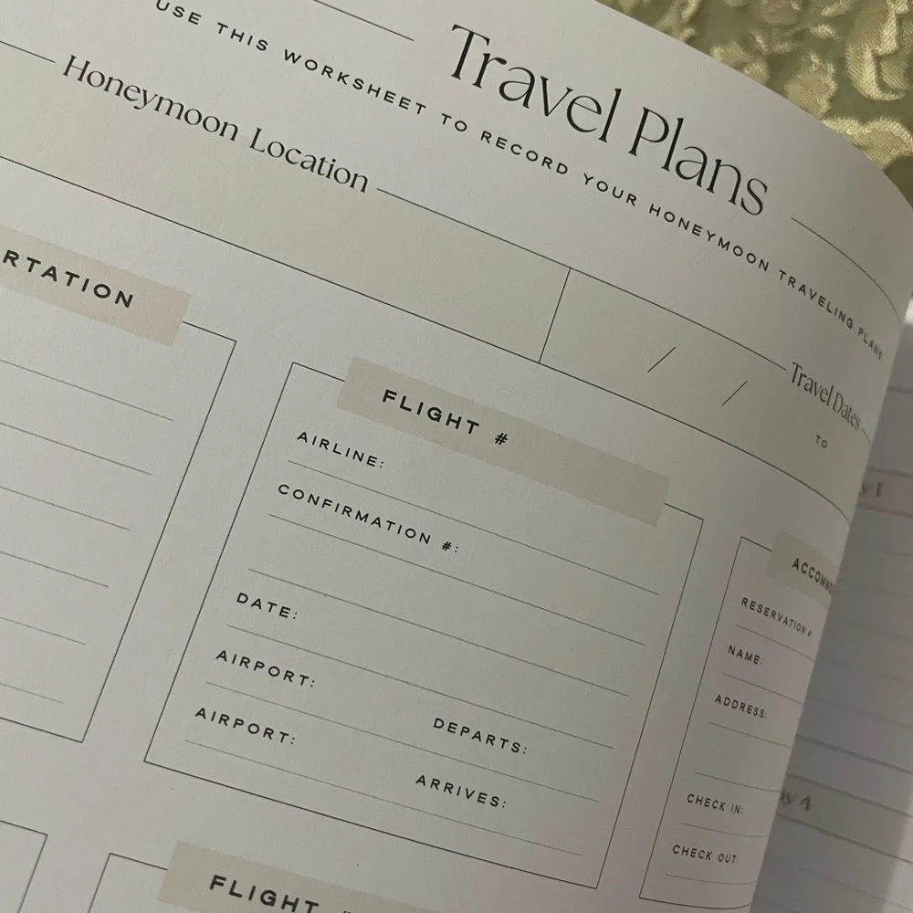 Bridal 12 month Big wedding planner and organizer